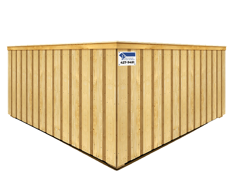 Huntsville AL cap and trim style wood fence