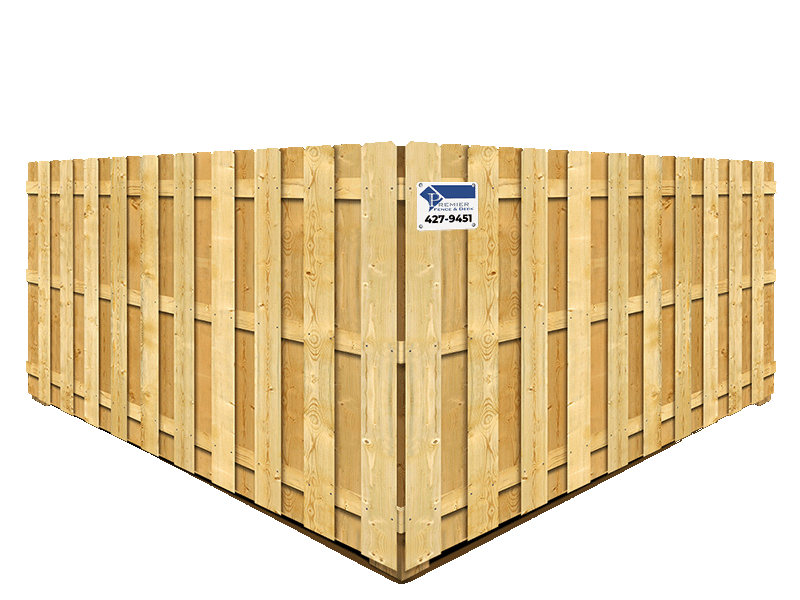 Huntsville AL shadowbox style wood fence