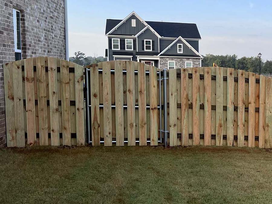  Shadowbox wood gate installation company in Huntsville Alabama