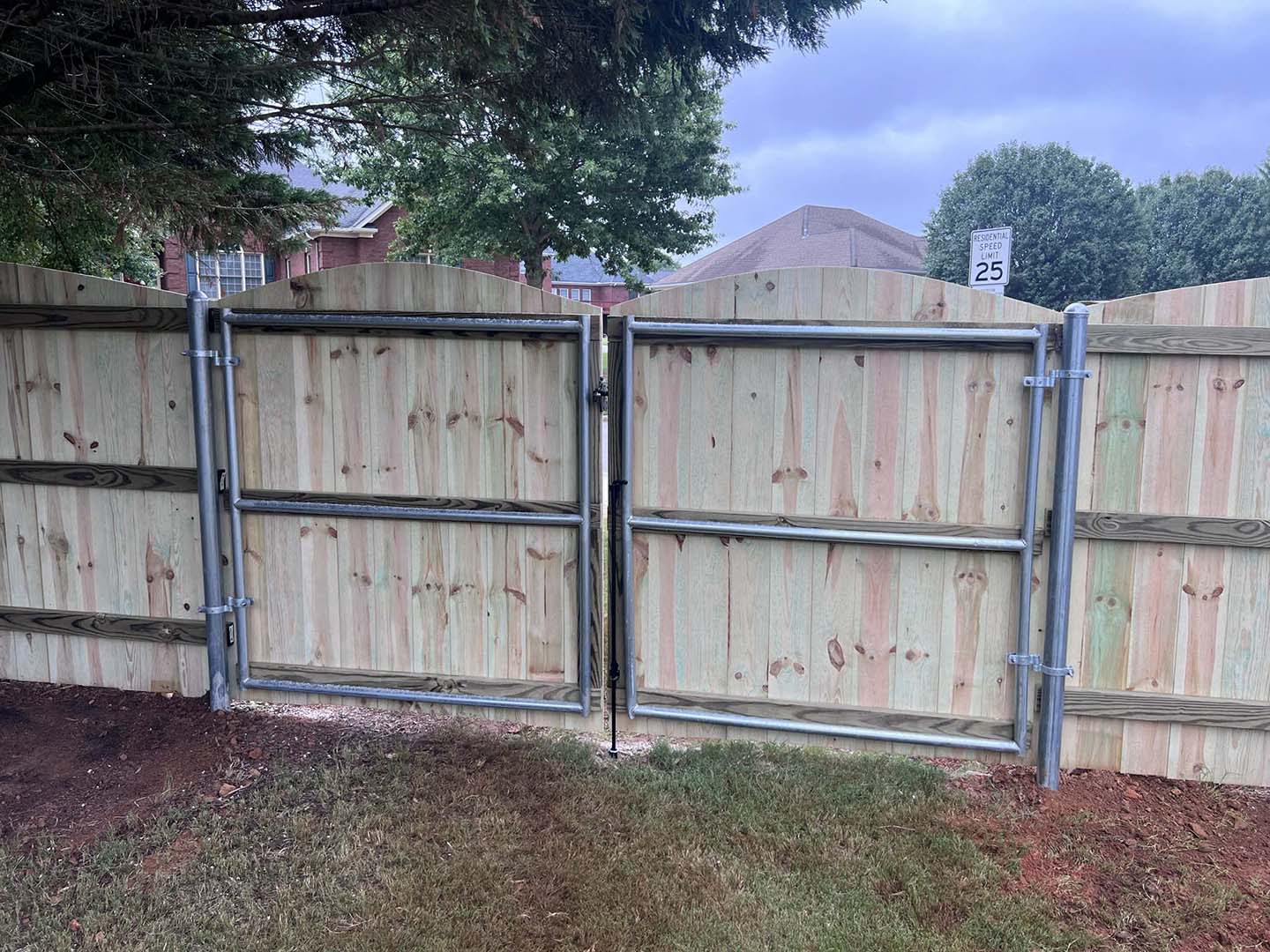  Metal framed wood gate installation company in Huntsville Alabama